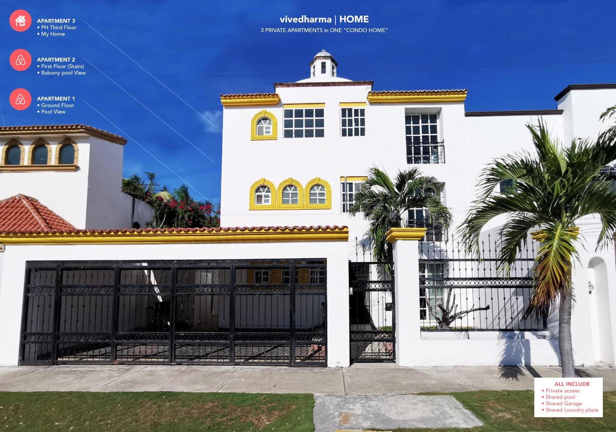 Beautiful & Cozy Near Beach Apartment Pool & Kingsize Bed Cancún Quarto foto